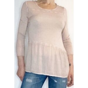 Crosby. Mineral wash Asymmetrical hem top Light Pink Size M